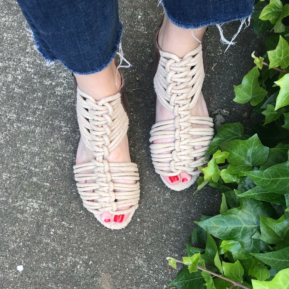 Anthropologie Lucky Penny rope sandals